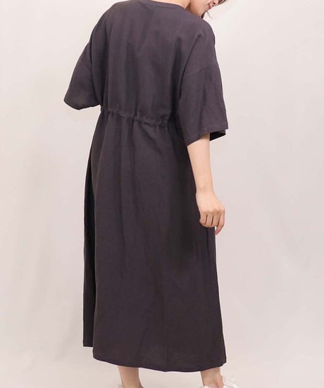 21SS【Something Green】リネンロングカーデワンピース　SG2142025