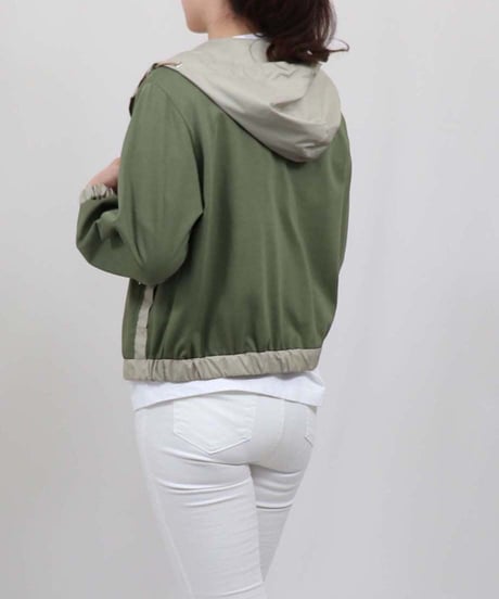 【Cordial Clothing】2マテリアルジップアップ パーカー CC2131105