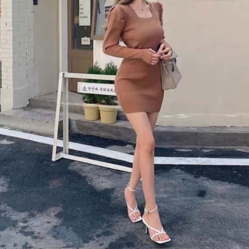 ワンピース andmary Dolly flare mini dress ANDMARY】Dolly flare mini dress