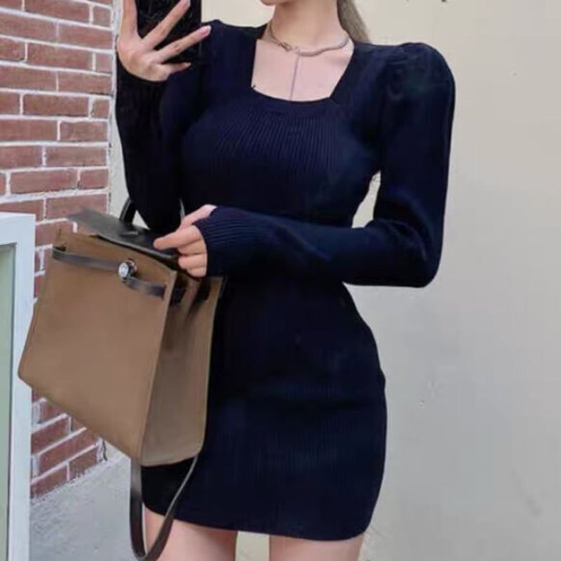 バルーンスリムニットミニワンピース 0017 | Dolly