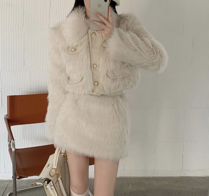 東京スタイルBRIGITTE★プードルファー付可愛いセットアップ 東京スタイルBRIGITTE☆プードルファー付可愛いセットアップ