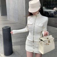 フレンチニットデザインダウン　1023