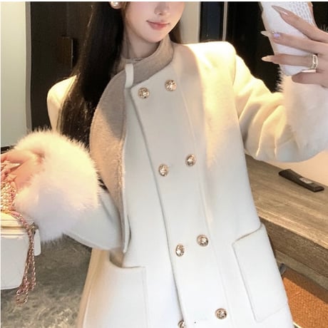 フレンチファーフェミニンコート　1018