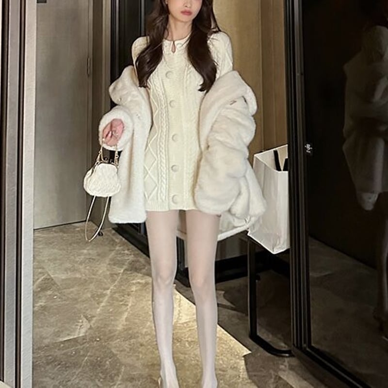 シンプルニットミニワンピ 0597 | Dolly シンプルニットミニワンピ 0597 | Dolly