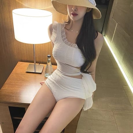ホワイトフリルSWIM WEAR　0478
