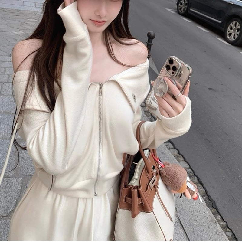 メルトオフショルカジュアルセットアップ 1267 | Dolly