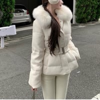 ホワイトポイントニットダウンジャケット 0773 | Dolly