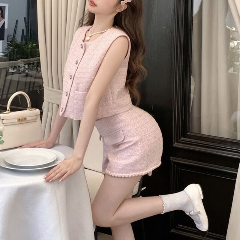 フェミニンピンクツイードセットアップ 0712 | Dolly