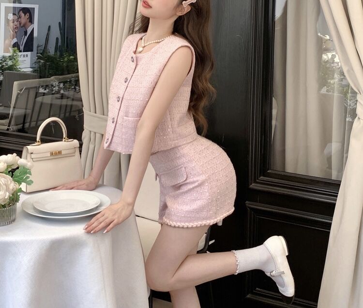 フェミニンピンクツイードセットアップ 0712 | Dolly フェミニンピンクツイードセットアップ 0712 | Dolly