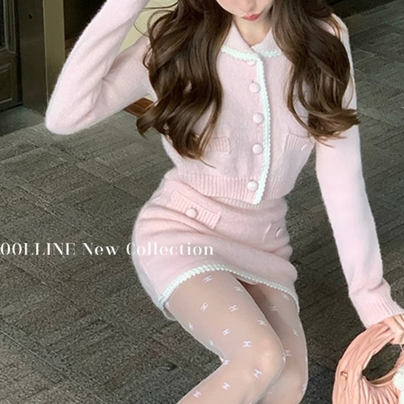 フェミニンピンクガーリーセットアップ 0823 | Dolly