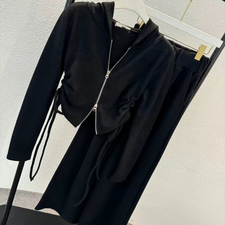 カジュアルリボンスウェットセットアップ　1072