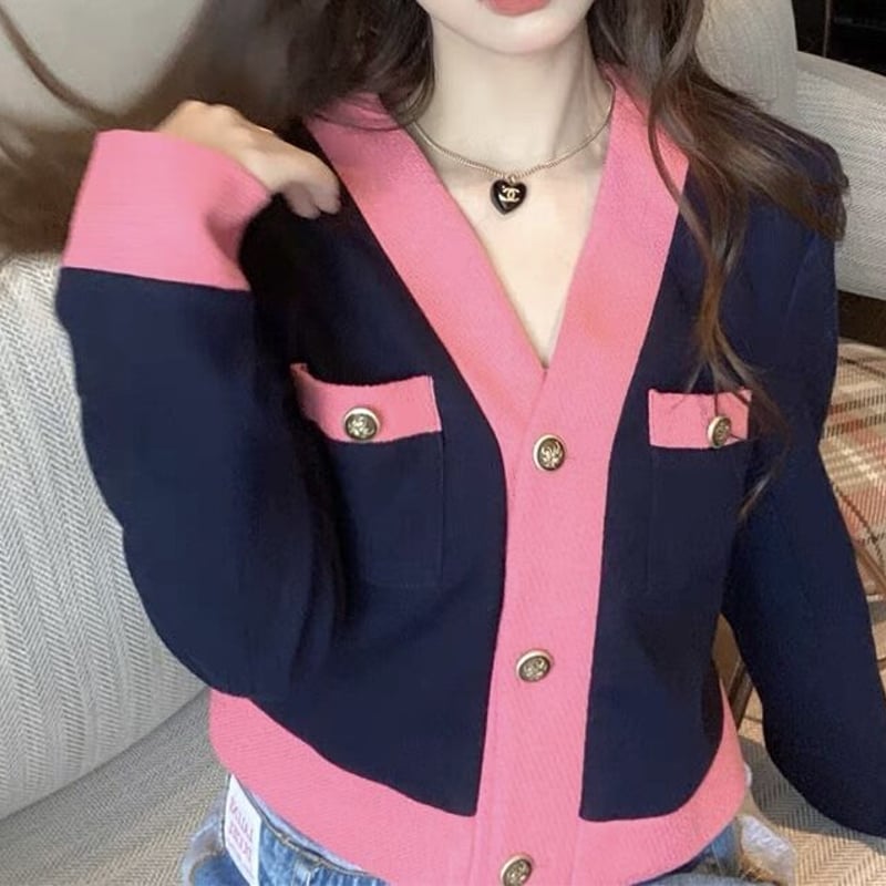 バイカラーフレンチカーディガン 0434 | Dolly