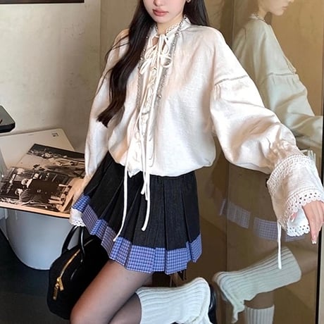 【即納品💖sサイズ】レイヤードプリーツグレースカート　1297