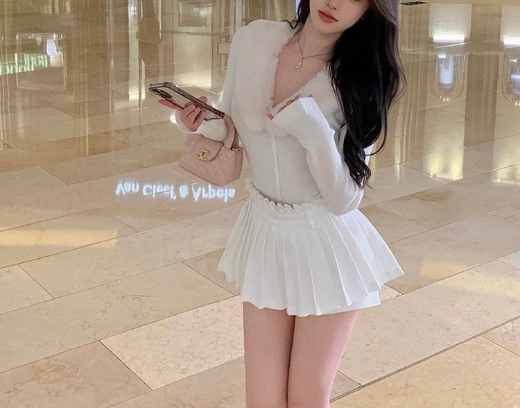 ネックファーニットトップス 0769 | Dolly ネックファーニットトップス 0769 | Dolly
