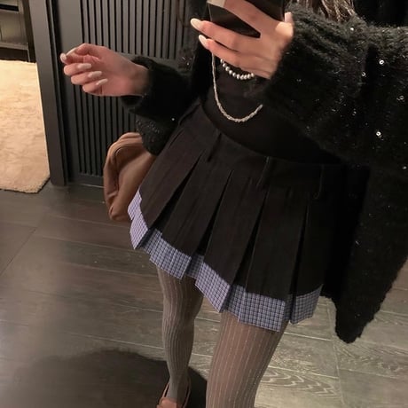 【即納品💖sサイズ】レイヤードプリーツグレースカート　1297