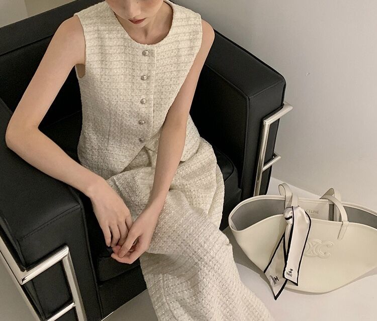 ツイードリッチベストセットアップ 0644 | Dolly 