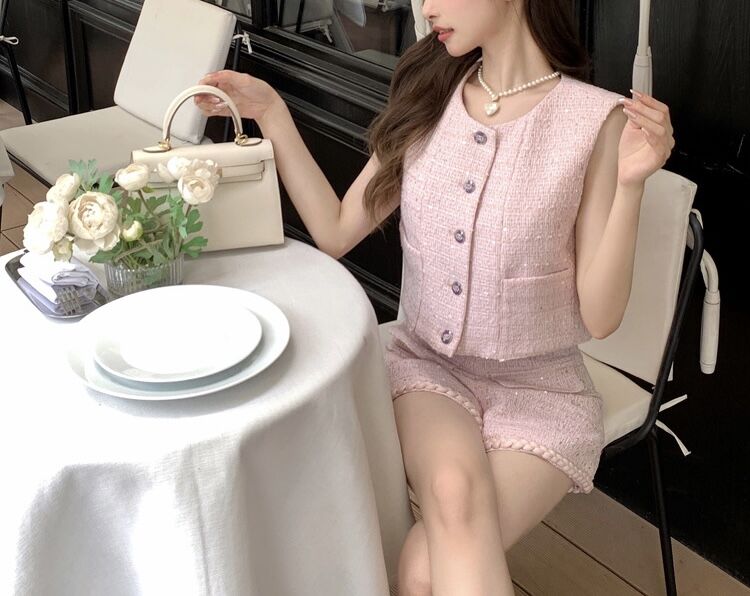 フェミニンピンクツイードセットアップ 0712 | Dolly