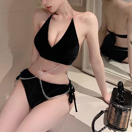 ブラックチェーンデザインSWIM WEAR　1217