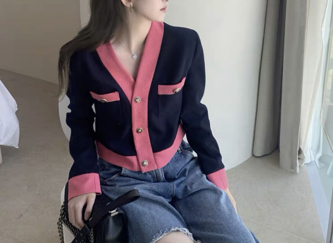 バイカラーフレンチカーディガン 0434 | Dolly