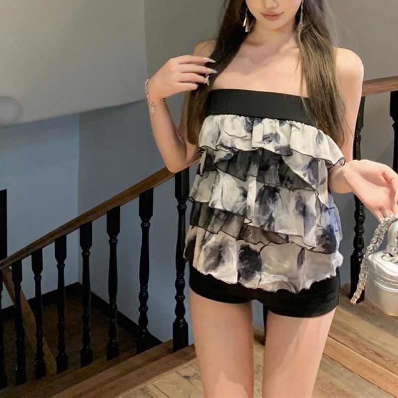 オフショルフリルダークトップス 1230 | Dolly