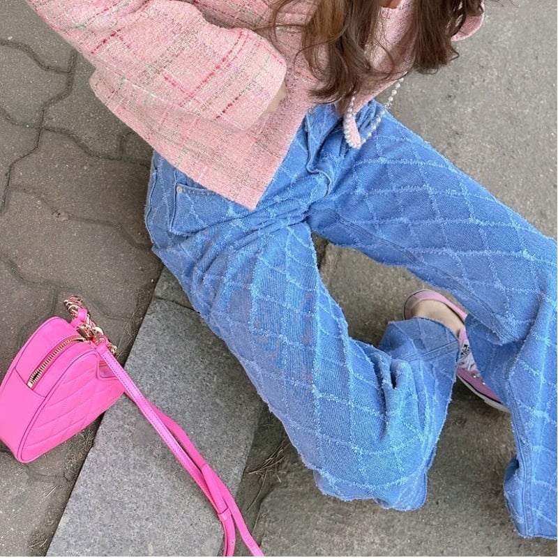 EmiriaWiz キルティングデニムパンツ エミリアウィズのキルティング  