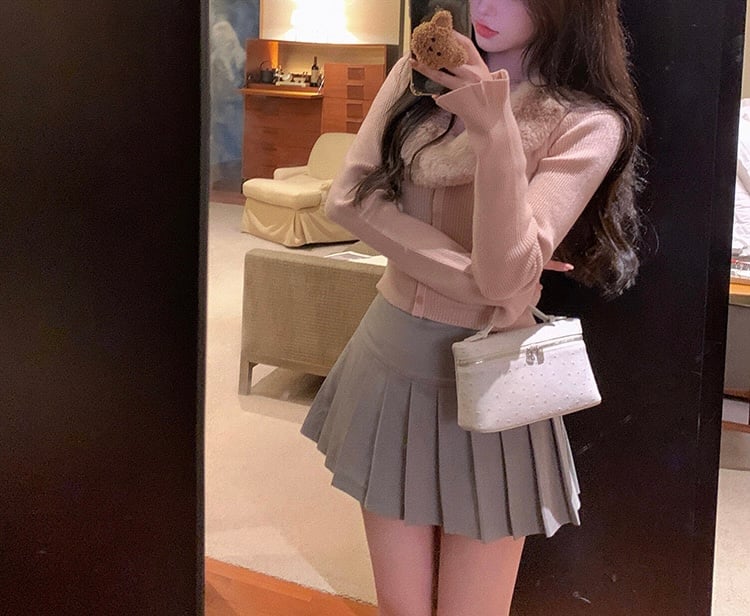 ネックファーニットトップス 0769 | Dolly ネックファーニットトップス 0769 | Dolly