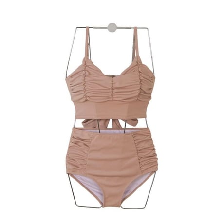 プリーツハイウエストSWIM WEAR　0172