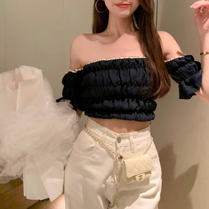 DIESELブラックゴールド　CHARLYE オフショルダートップス40 DIESELブラックゴールド CHARLYE オフショルダートップス40 安く