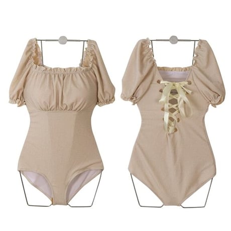 ホワイトバックリボンSWIM WEAR　0173