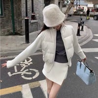 ホワイトポイントニットダウンジャケット　0773