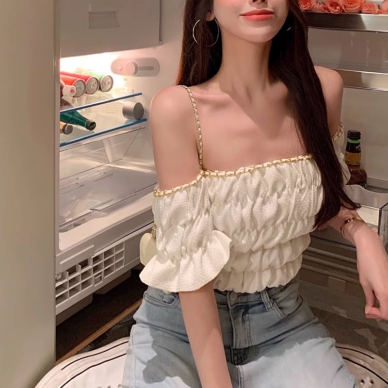 チェーンオフショルトップス 0891 | Dolly