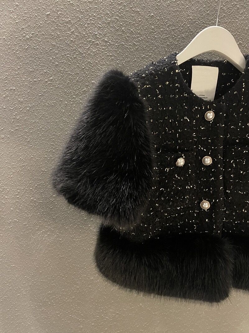 フレンチツイードファーショートコート 0571 | Dolly