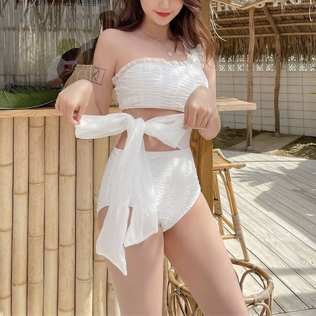 ホワイトフリルSWIM WEAR　0478