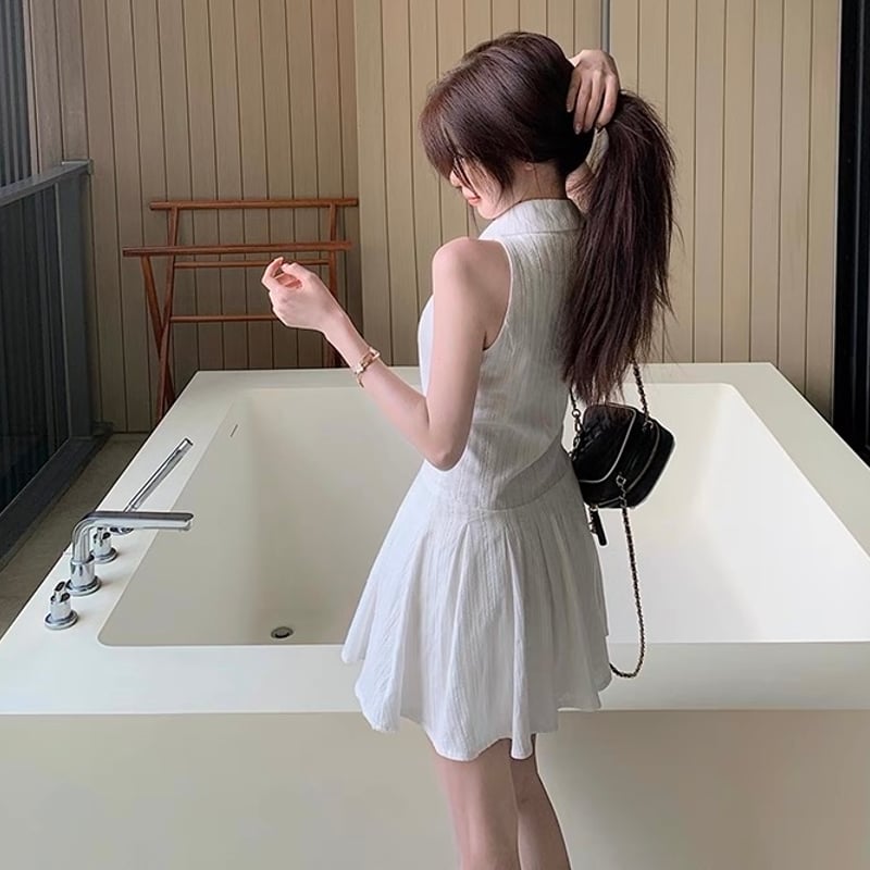 レース装飾付きホワイトエプロン ワンダフルワールド ミッキー / コットンレースワンピース/Areeam（アリーム）のその他