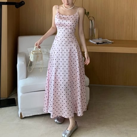 フェミニンシルクドットセットアップ　0872