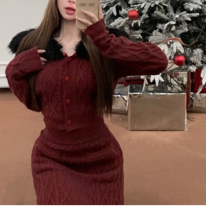 ファーカジュアルニットセットアップ 0815 | Dolly