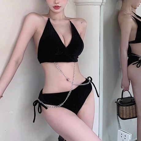 ブラックチェーンデザインSWIM WEAR　1217