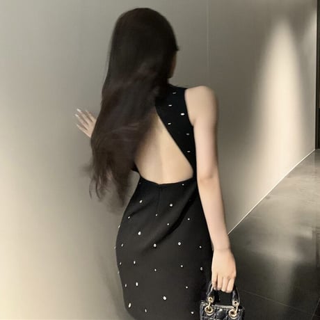 フレンチビジューセクシードレス　0678