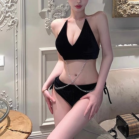 ブラックチェーンデザインSWIM WEAR　1217