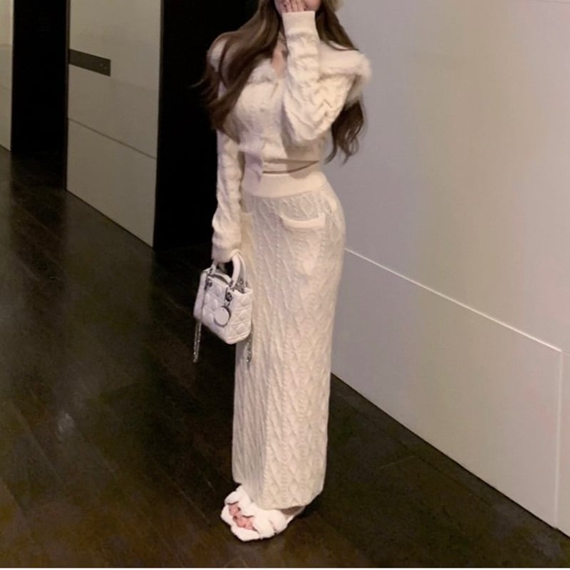 ファーカジュアルニットセットアップ 0815 | Dolly