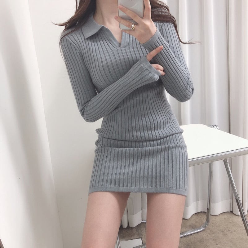 シンプルニットミニワンピ 0303 | Dolly シンプルニットミニワンピ 0303 | Dolly