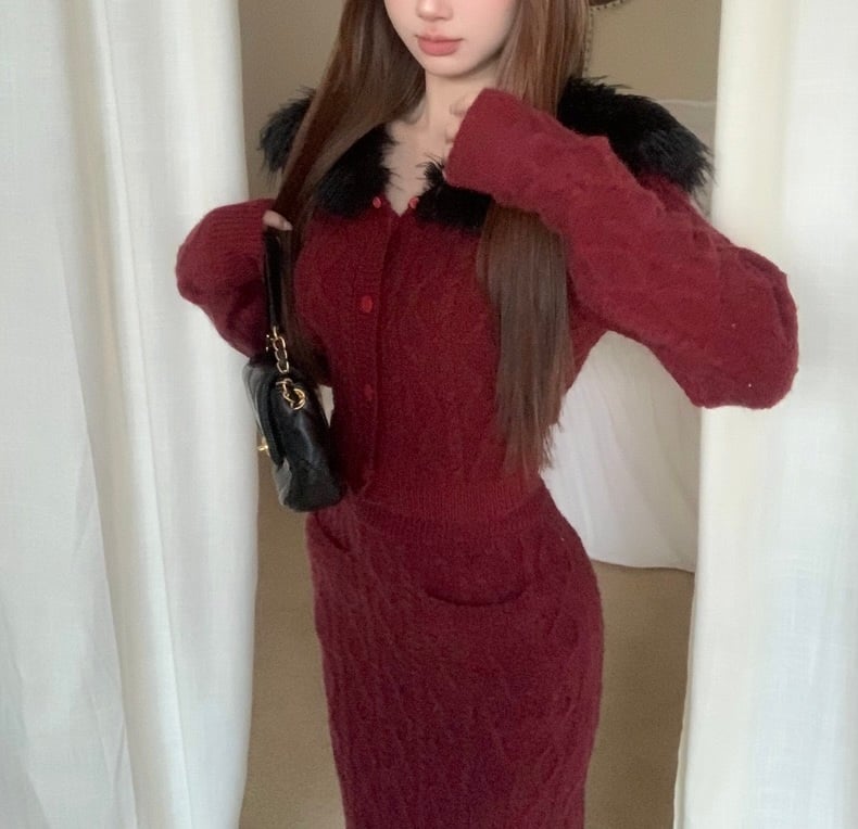 ファーカジュアルニットセットアップ 0815 | Dolly