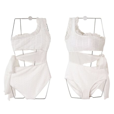 ホワイトフリルSWIM WEAR　0478