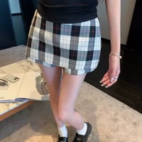 モノトーンチェックミニスカート　1284