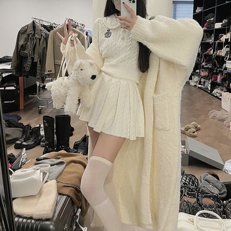 ニットフェミニンプリーツセットアップ　0746