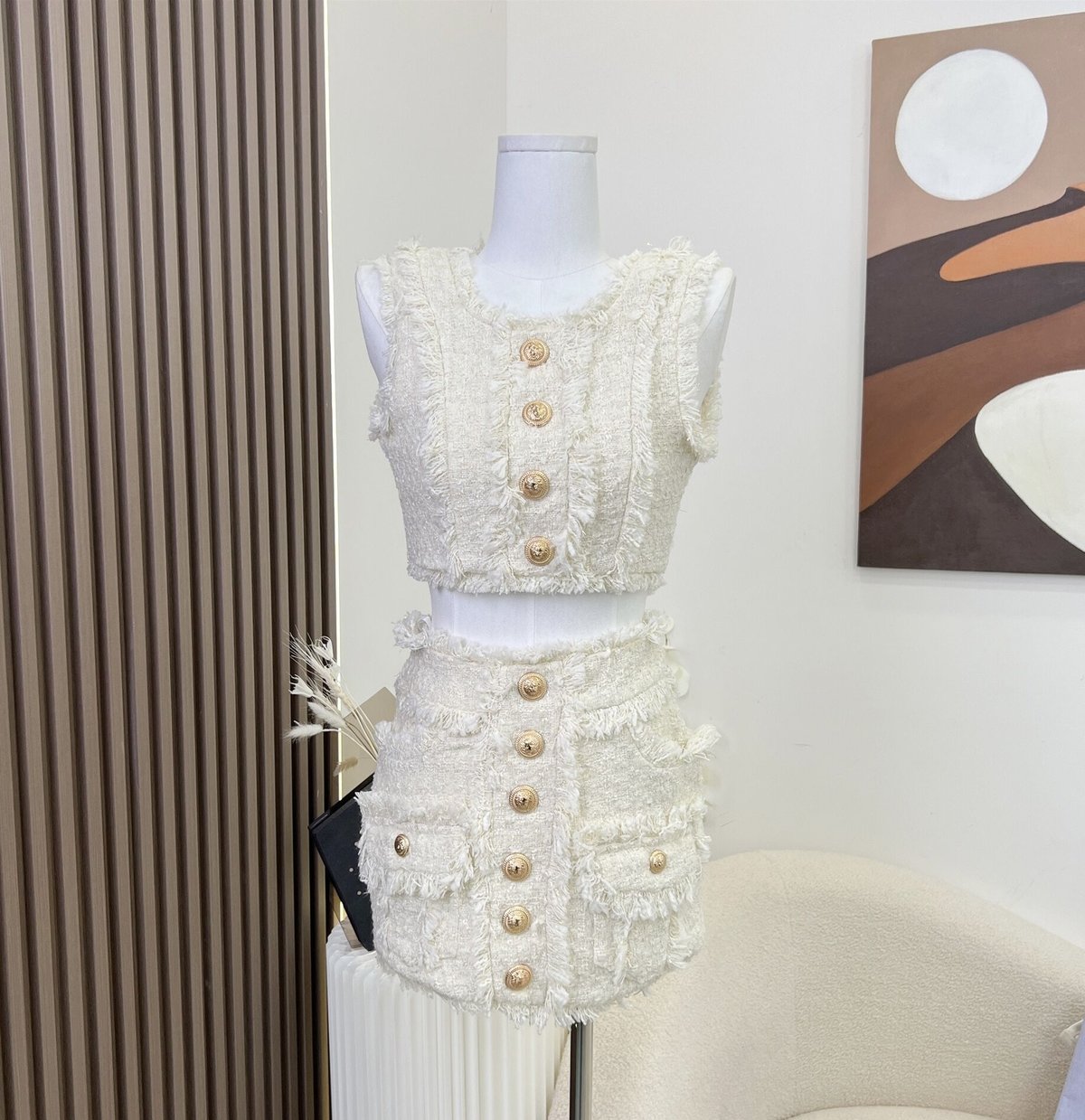 DouDou ツイードジレ　ベージュ　フォーマル　美品 ツイードジレ | DOUDOU(ドゥドゥ)レディース | PAL CLOSET(パル