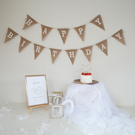 Triangle Happy Birthday  garland