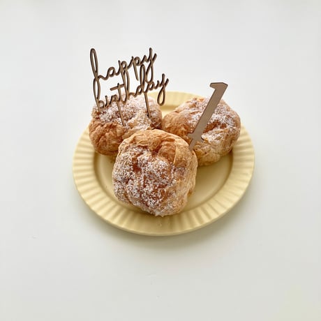 Wood Happy birthday cake topper【ウッドハッピーバースデーケーキトッパー】