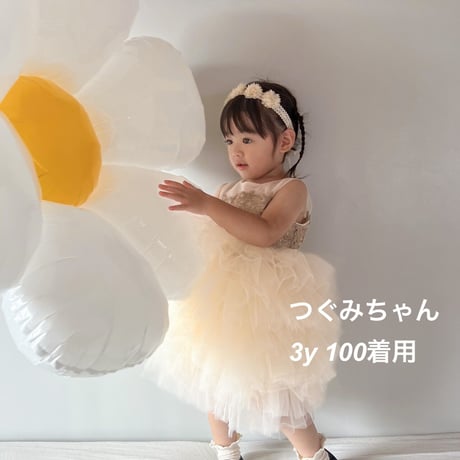 Champagne gold tutu dress(シャンパンゴールドチュチュドレス)