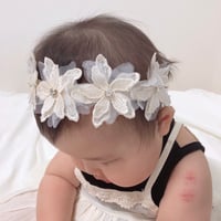 shiny flower hair band